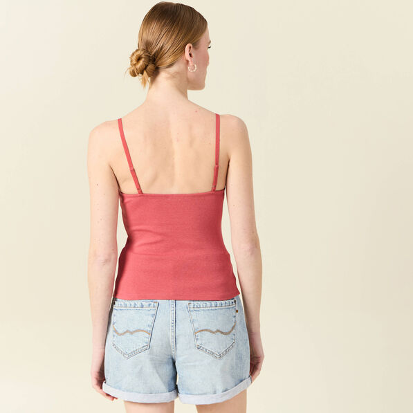bustier cropped a bretelles terracotta femme Bustier cropped à bretelles terracotta femme