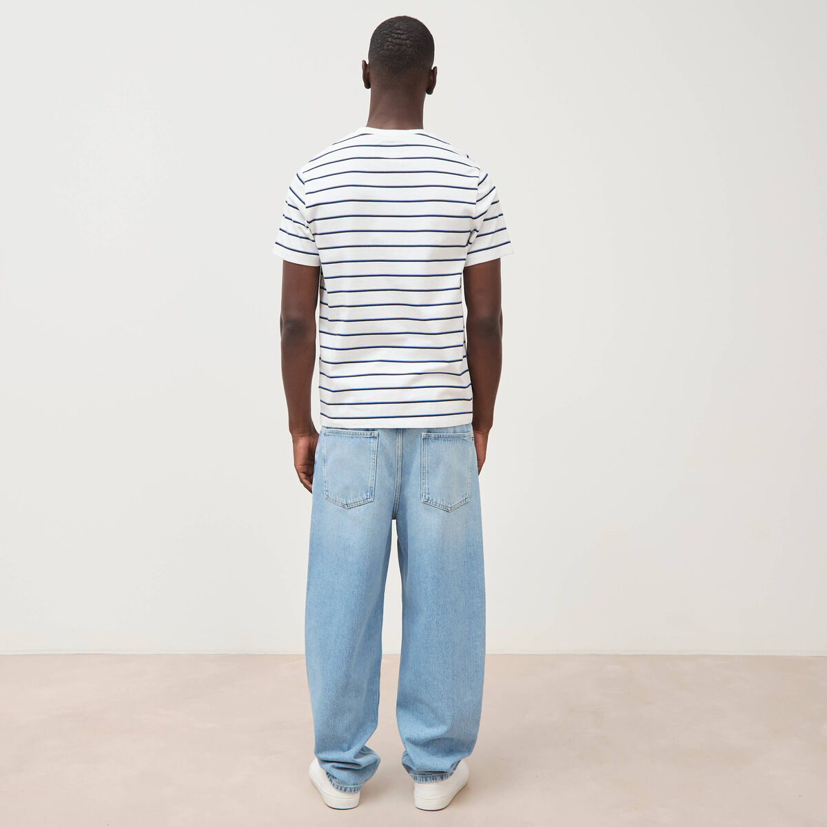 T-shirt en coton ecru homme