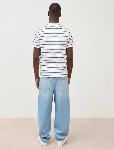 T-shirt en coton ecru homme