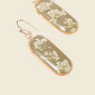 Boucles d'oreilles pendantes vert kaki femme