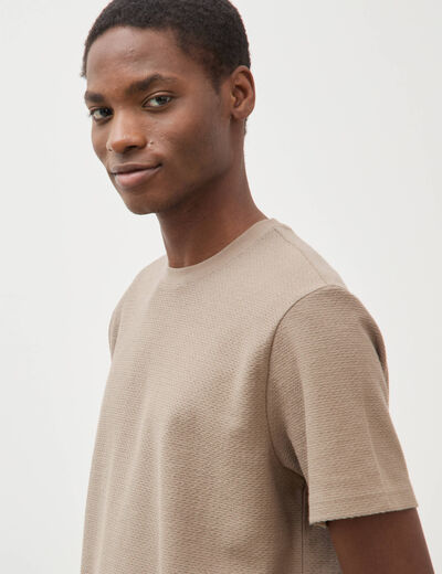 T-shirt manches courtes taupe homme