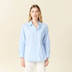 Chemise manches longues bleu ciel femme