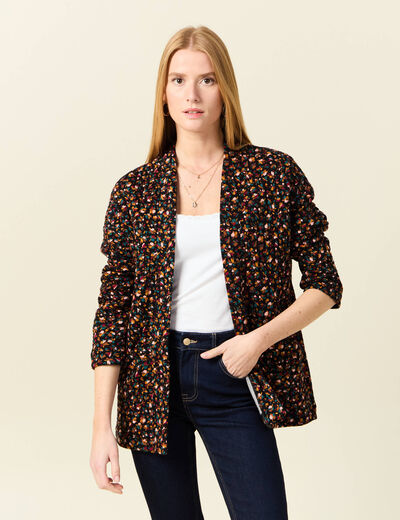Gilet manches longues multicolore femme