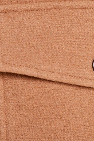 Blouson droit zippé vert kaki homme