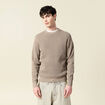 Pull droit manches longues vert kaki homme