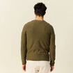Pull manches longues vert kaki homme
