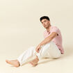 Polo éco-responsable rose pastel homme