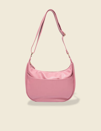 Sac demi-lune vieux rose femme