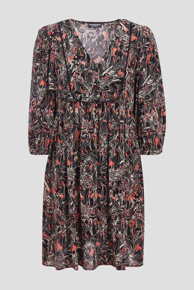 Robe droite éco-responsable noir femme
