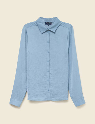 Chemise manches longues gris femme