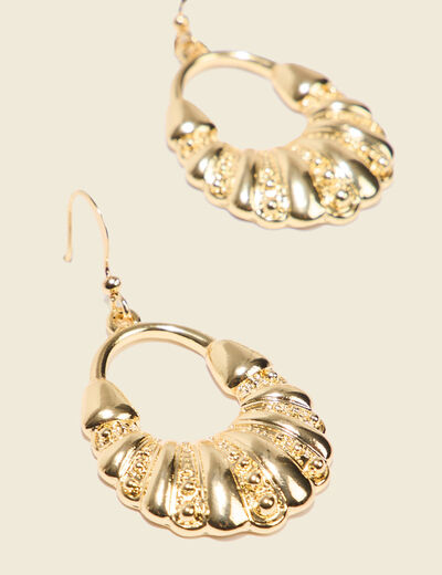 Boucles d'oreilles pendantes couleur or femme