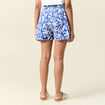 Short droite taille haute bleu femme
