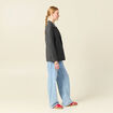 Veste blazer ajustée gris foncé femme
