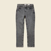 Jeans slim 7/8&egrave;me taille haute denim gris femme