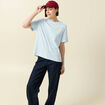 T-shirt en coton bleu clair femme