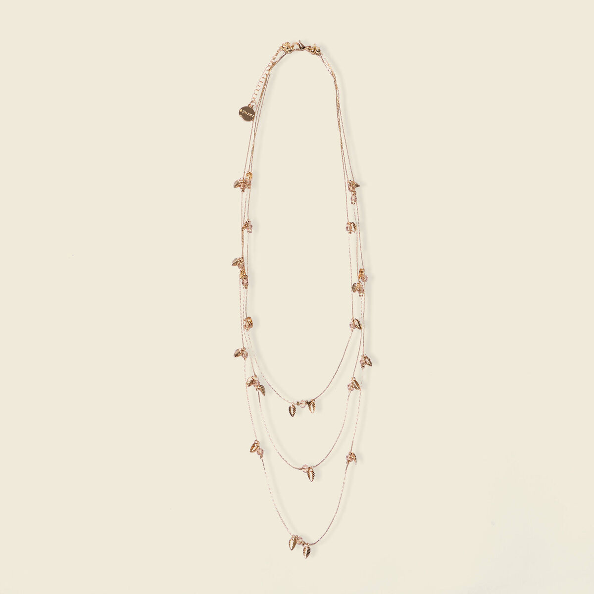 Collier multichaînes couleur or femme