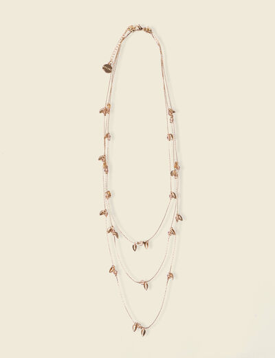 Collier multichaînes couleur or femme