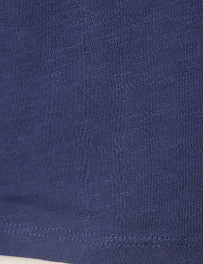 T-shirt manches courtes bleu marine femme