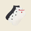 Lot de 3 paires de chaussettes noir femme