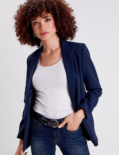 Ceinture en cuir noir femme