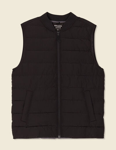 Doudoune courte sans manches noir homme