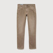 Jeans straight longueur 34 denim denim beige homme