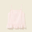 Débardeur droit court col carré rose clair femme