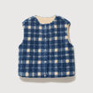 Gilet sans manches r&eacute;versible bleu femme