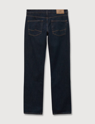 Jeans regular longueur 34 en coton denim brut rinse homme