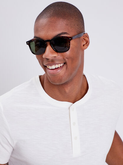 Lunettes de soleil marron fonce homme