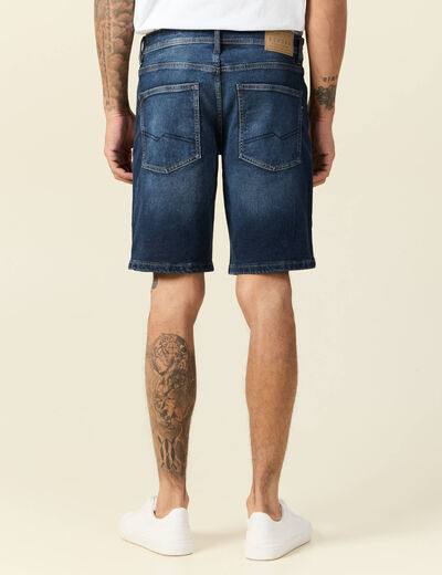 Bermuda confort ultra stretch denim brut homme