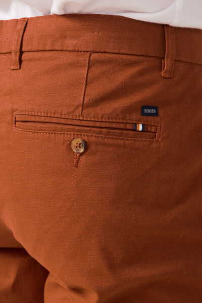Pantalon slim Instinct chino orange foncé homme