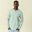 T-shirt manches longues vert pastel homme