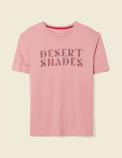 T-shirt manches courtes rose homme