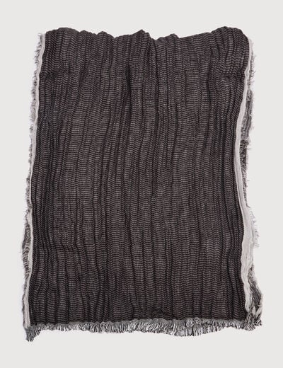 Foulard froiss&eacute; noir homme