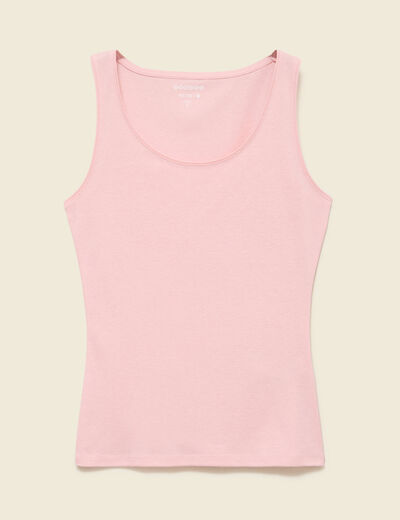 D&eacute;bardeur cintr&eacute; d&eacute;collet&eacute; sans manches rose clair femme
