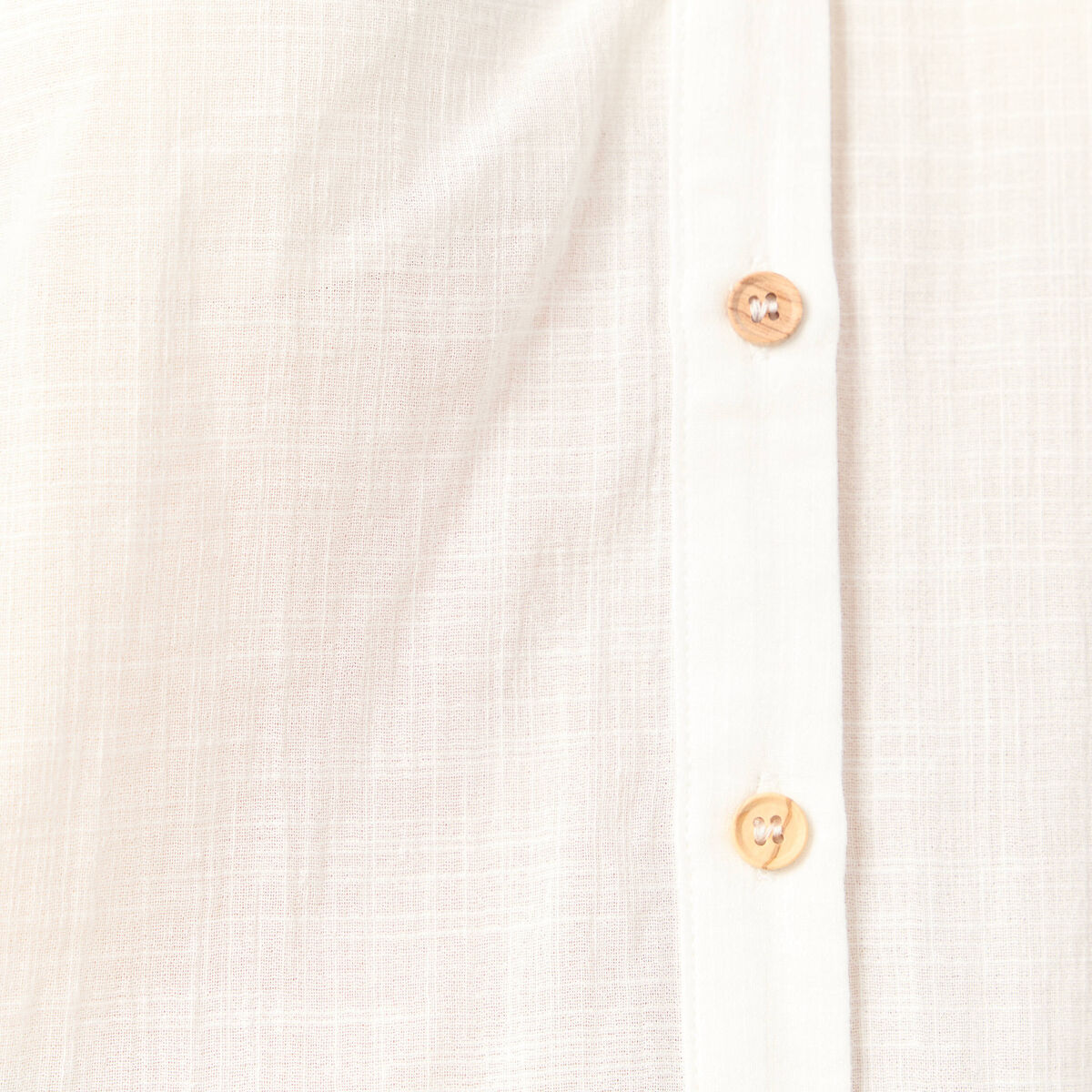 Chemise manches courtes ecru femme