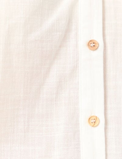 Chemise manches courtes ecru femme