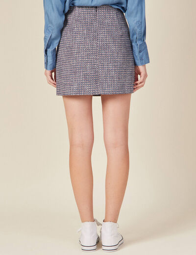 Jupe trapèze bleu lavande femme