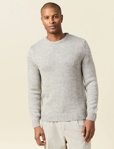 Pull manches longues gris homme