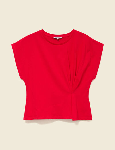 T-shirt manches courtes rouge femme