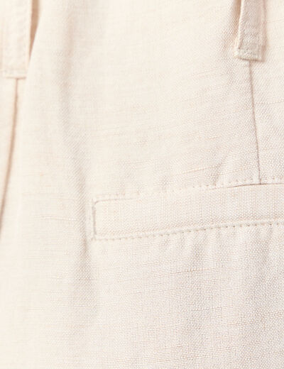 Pantalon large à pinces sable femme