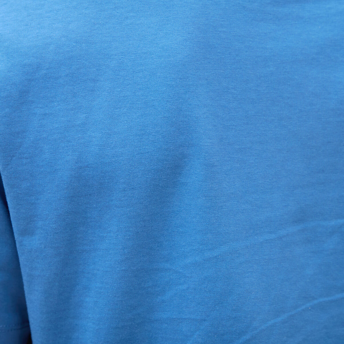 T-shirt en coton manches courtes bleu fonc&eacute; homme
