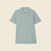 Polo cintr&eacute; en coton manches courtes vert homme