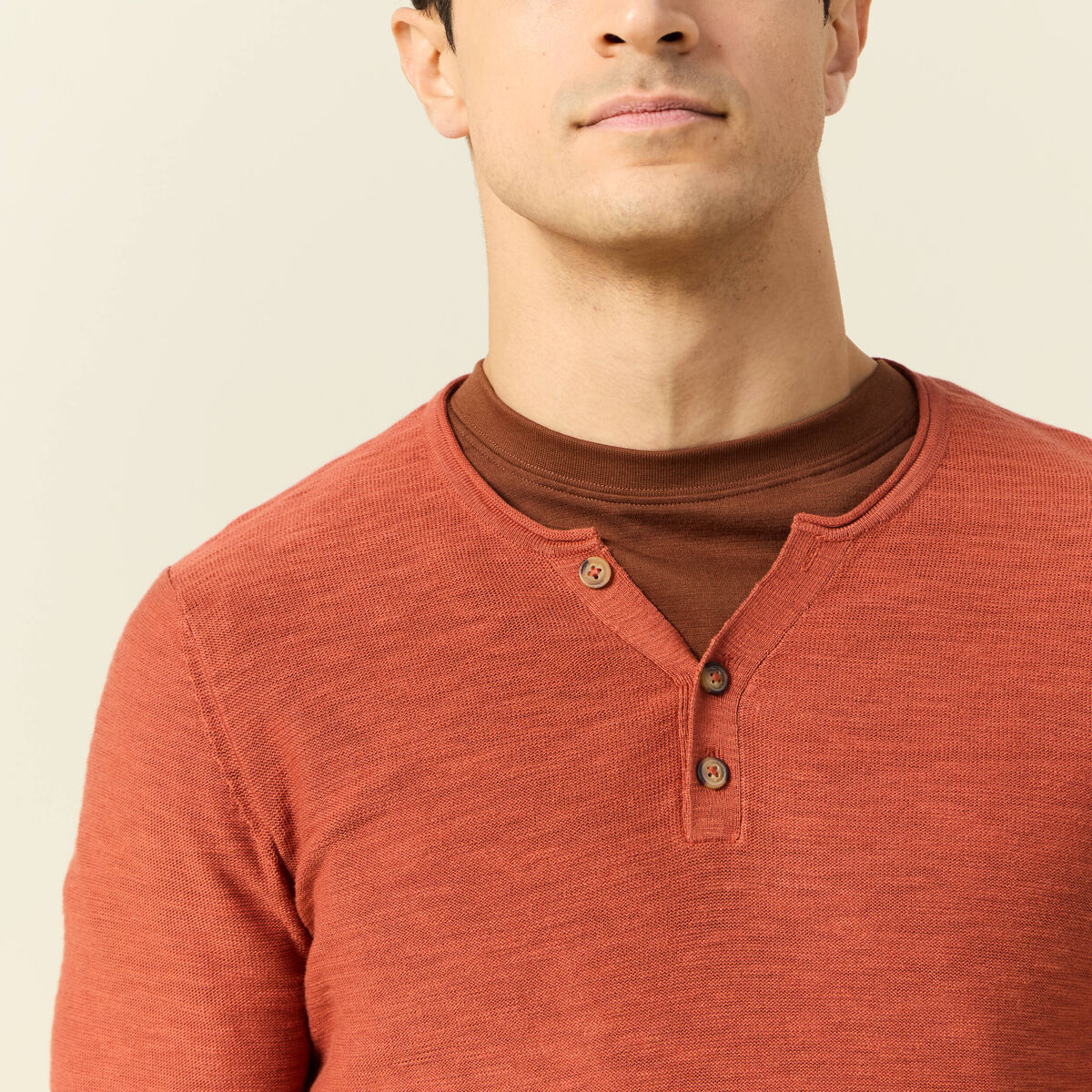 Pull manches longues rose homme