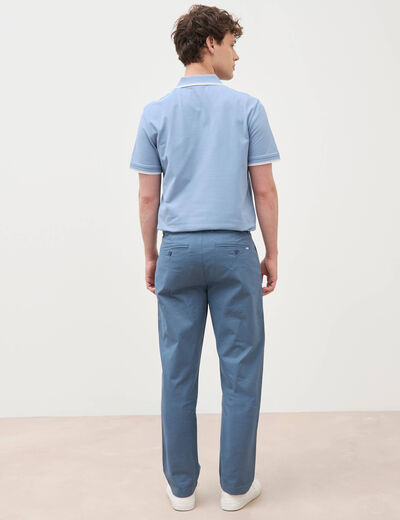 Pantalon regular longueur 32 bleu fonc&eacute; homme