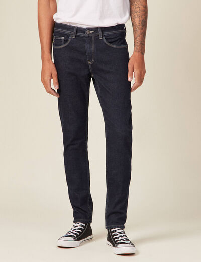 Jeans homme slim effet used denim brut clean homme