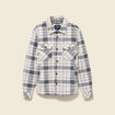 Surchemise oversize courte doubl&eacute;e gris homme
