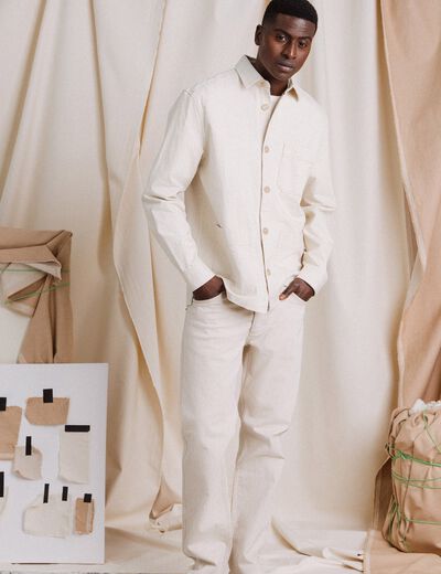 Surchemise oversize ecru homme