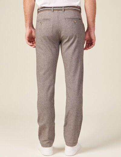 Pantalon chino straight gris foncé homme